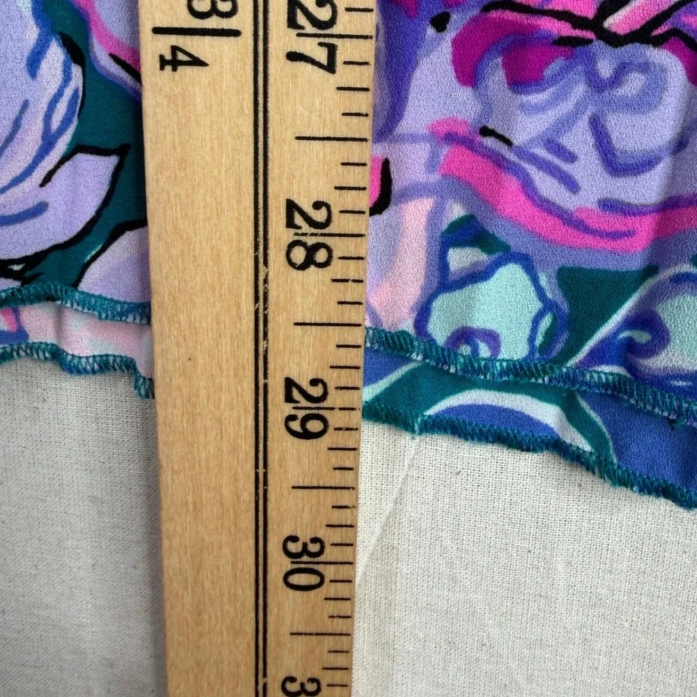 Lilly Pulitzer Giavana Pleated Moonlight Garden Print Midi Skirt‎ size XS Purple